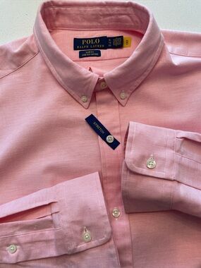 Polo Ralph Lauren - cotton blend pink Oxford shirt Size XL ( NWT)